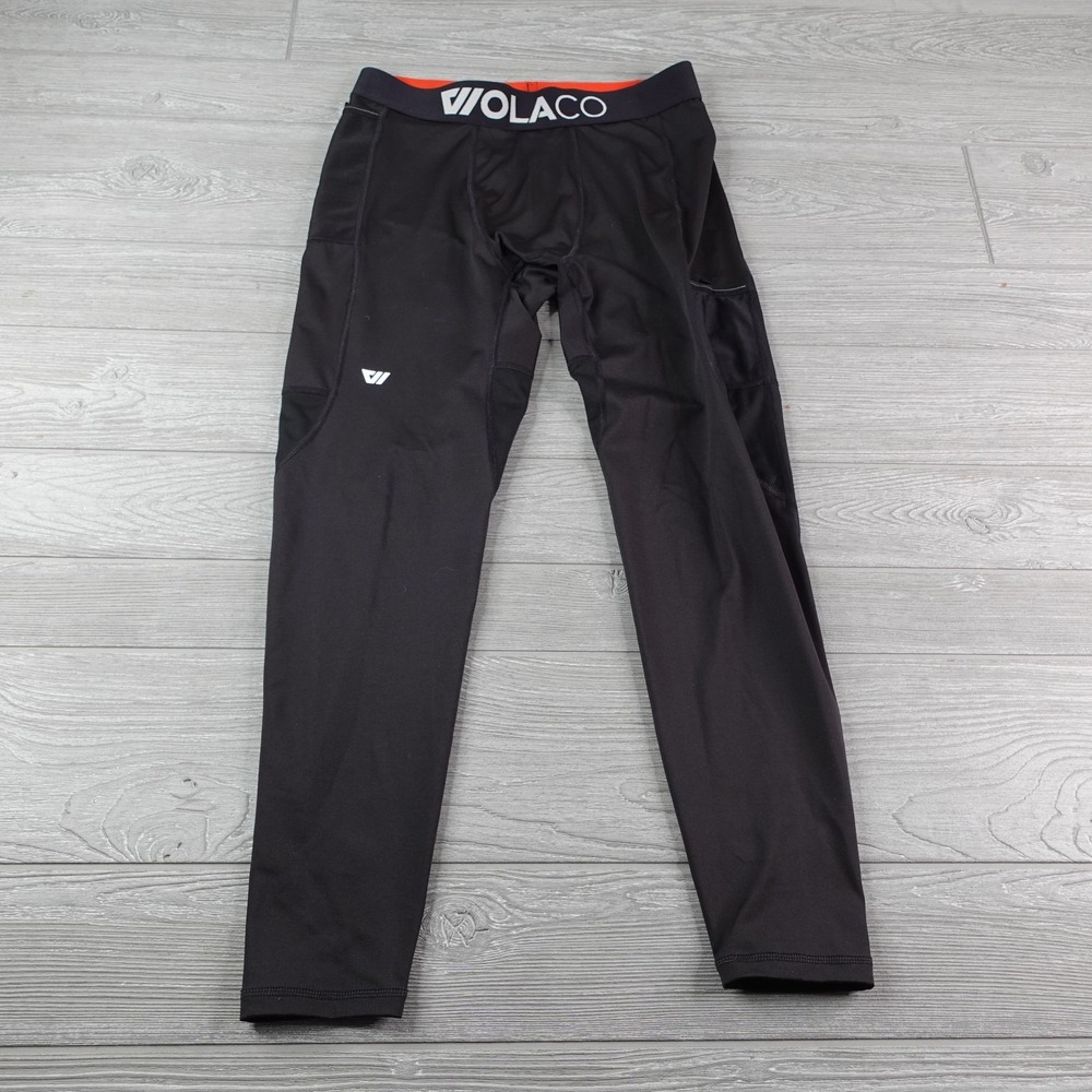 Wolaco Running Tights Men's Size XL Stretch Performance Black Bottoms